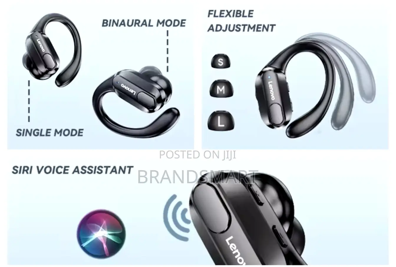 Lenovo BT 5.3 Headsets Noise Reduction With Mic Ear Hooks