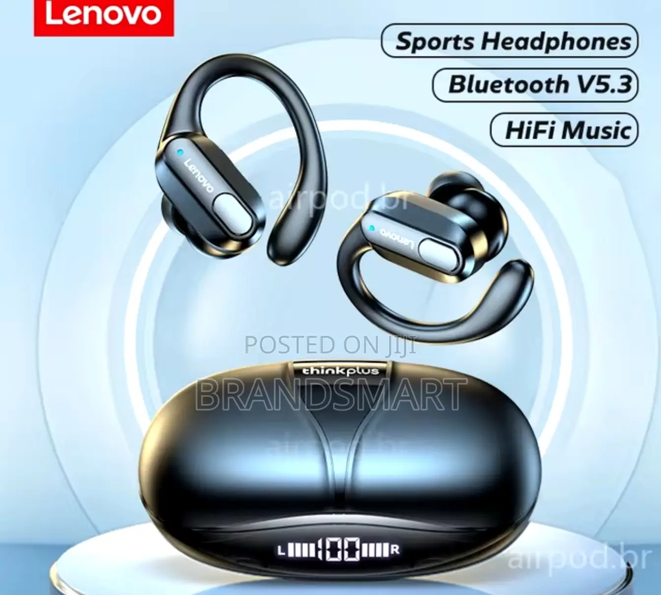 Lenovo BT 5.3 Headsets Noise Reduction With Mic Ear Hooks
