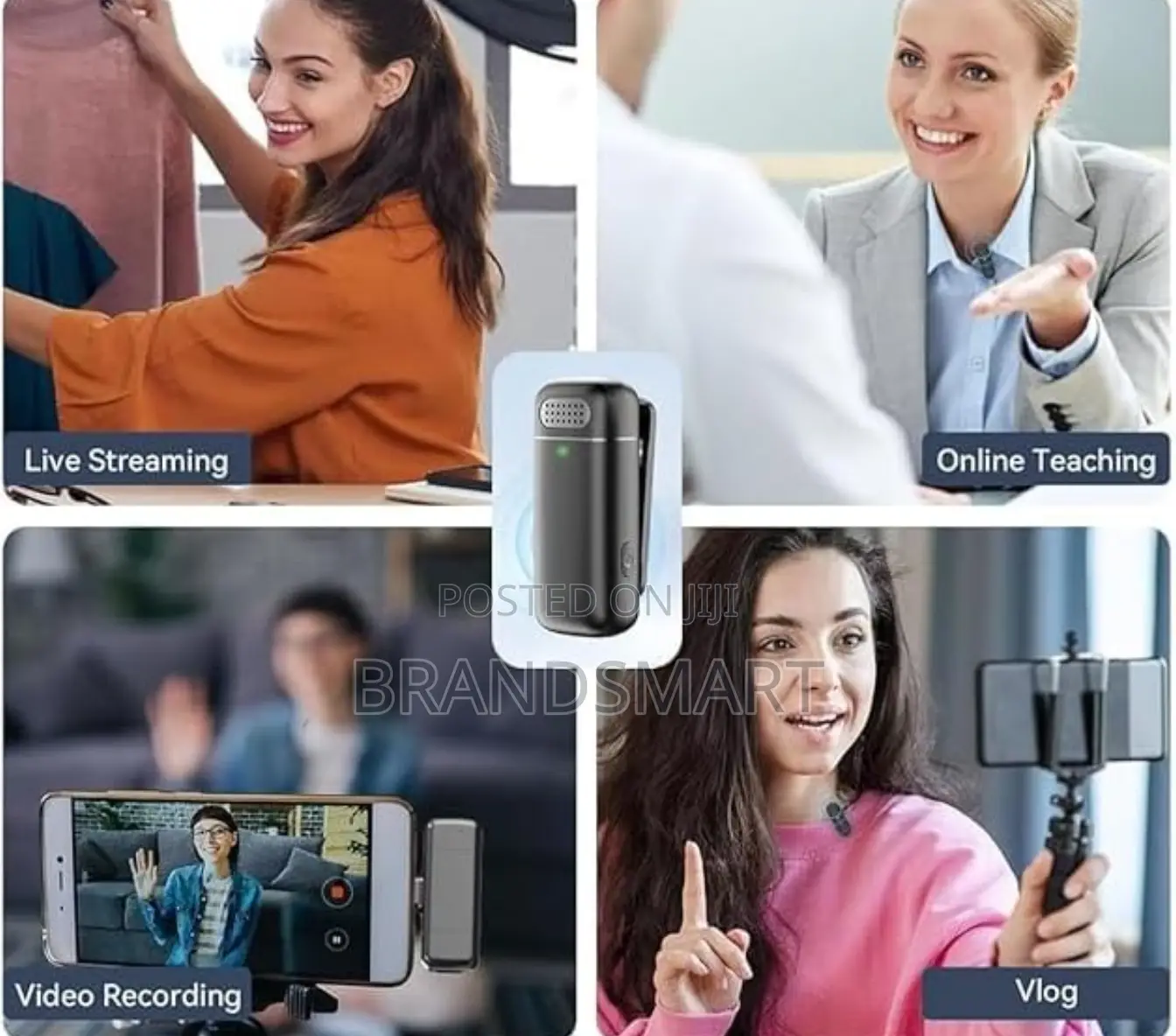 Wireless Lapel Microphone Noise Cancellation +Charging Case