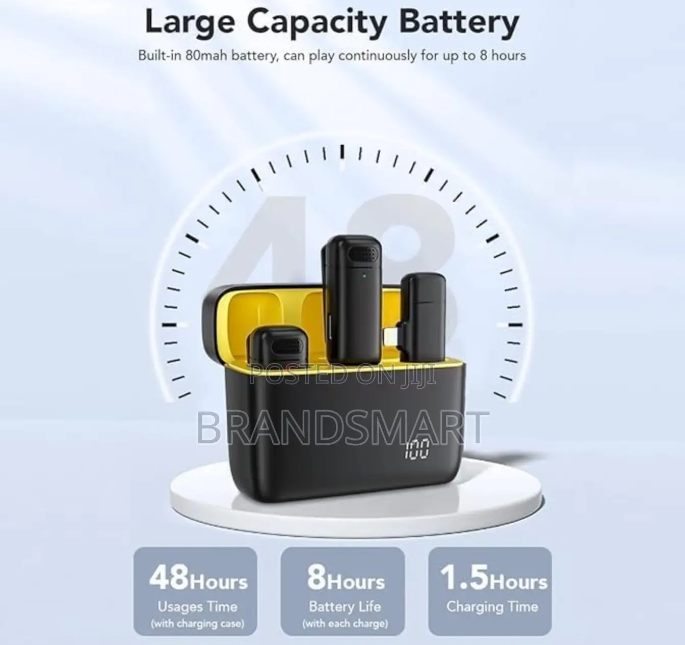 Wireless Lapel Microphone Noise Cancellation +Charging Case