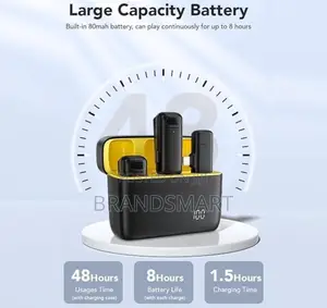 Wireless Lapel Microphone Noise Cancellation +Charging Case