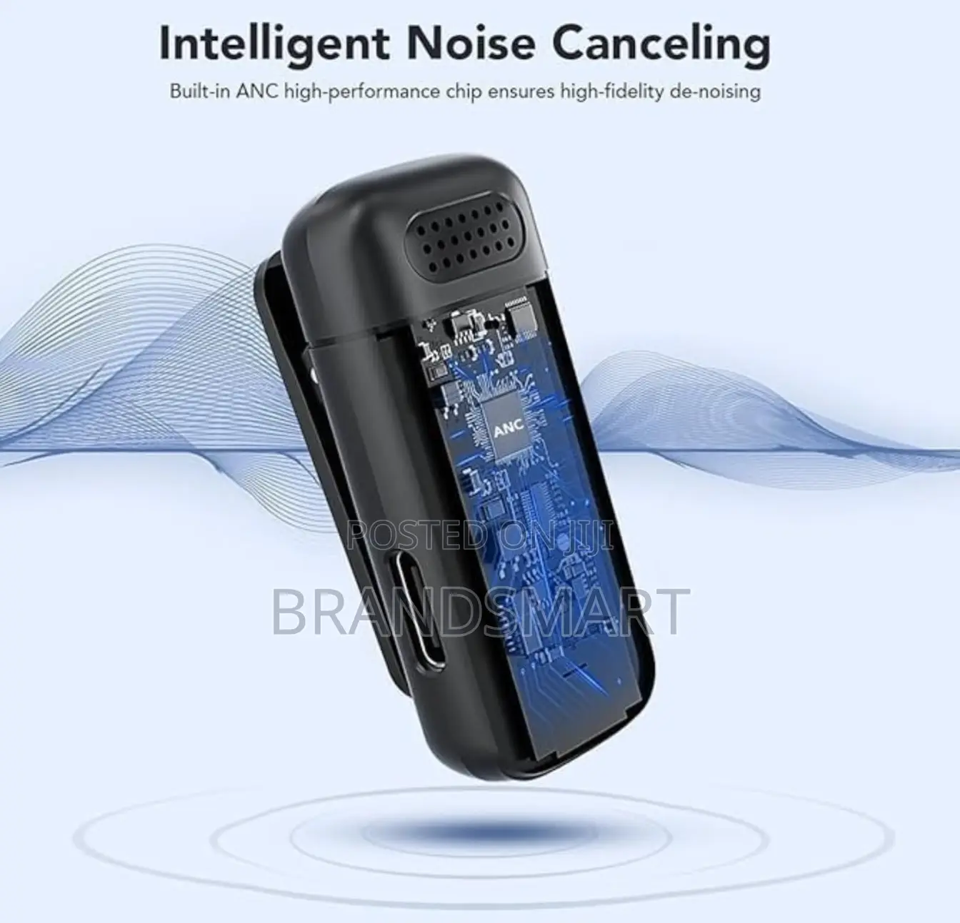 Wireless Lapel Microphone Noise Cancellation +Charging Case