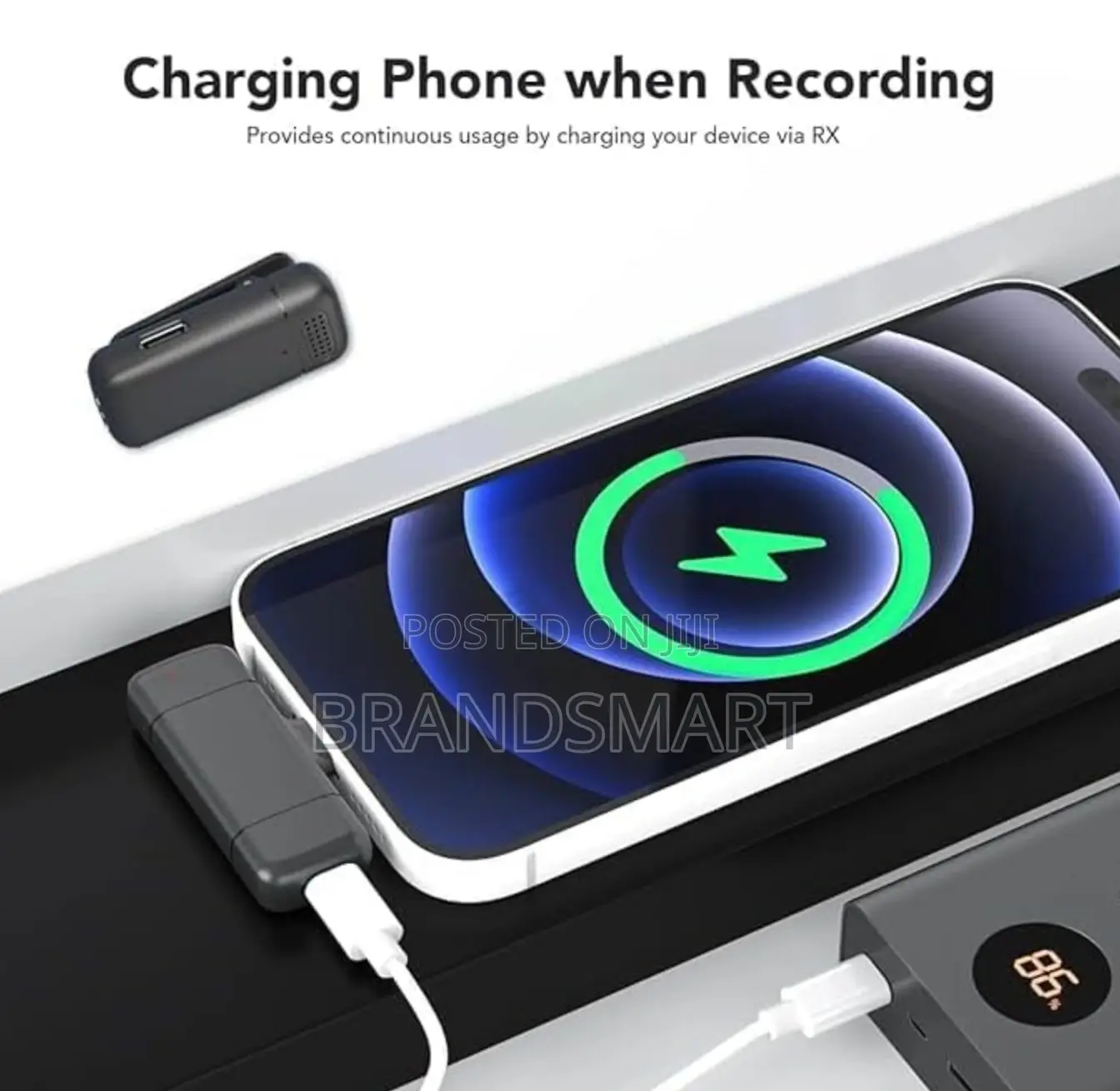 Wireless Lapel Microphone Noise Cancellation +Charging Case
