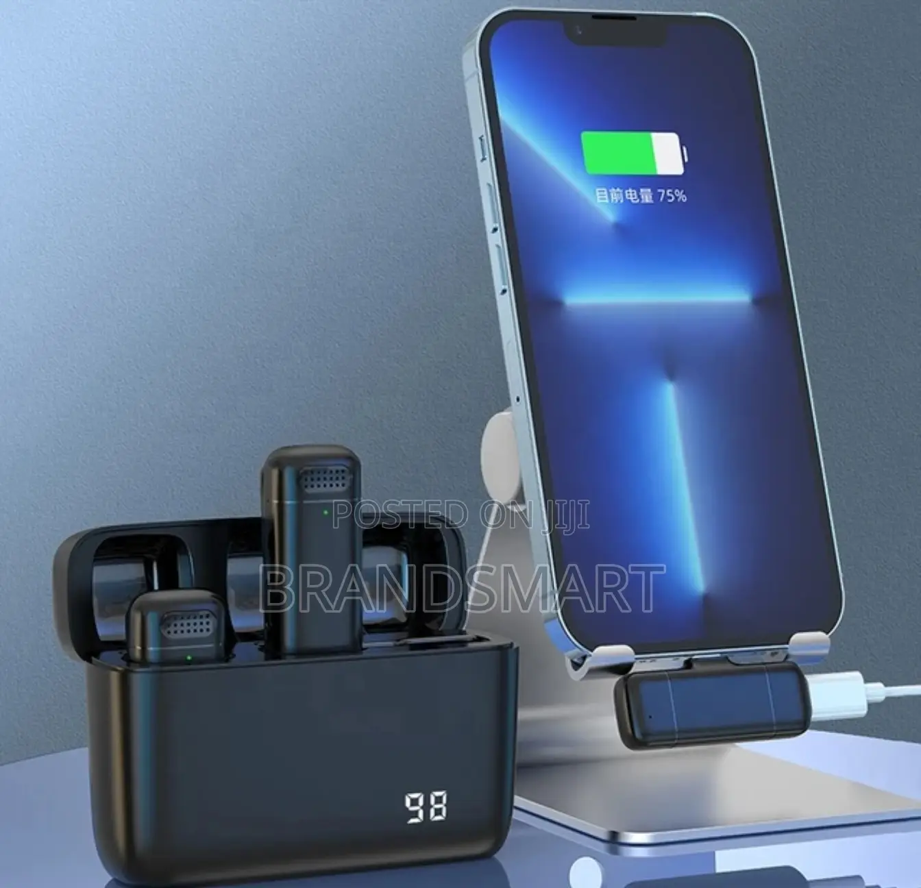 Wireless Lavalier Microphone Noise Reduction + Charging Case