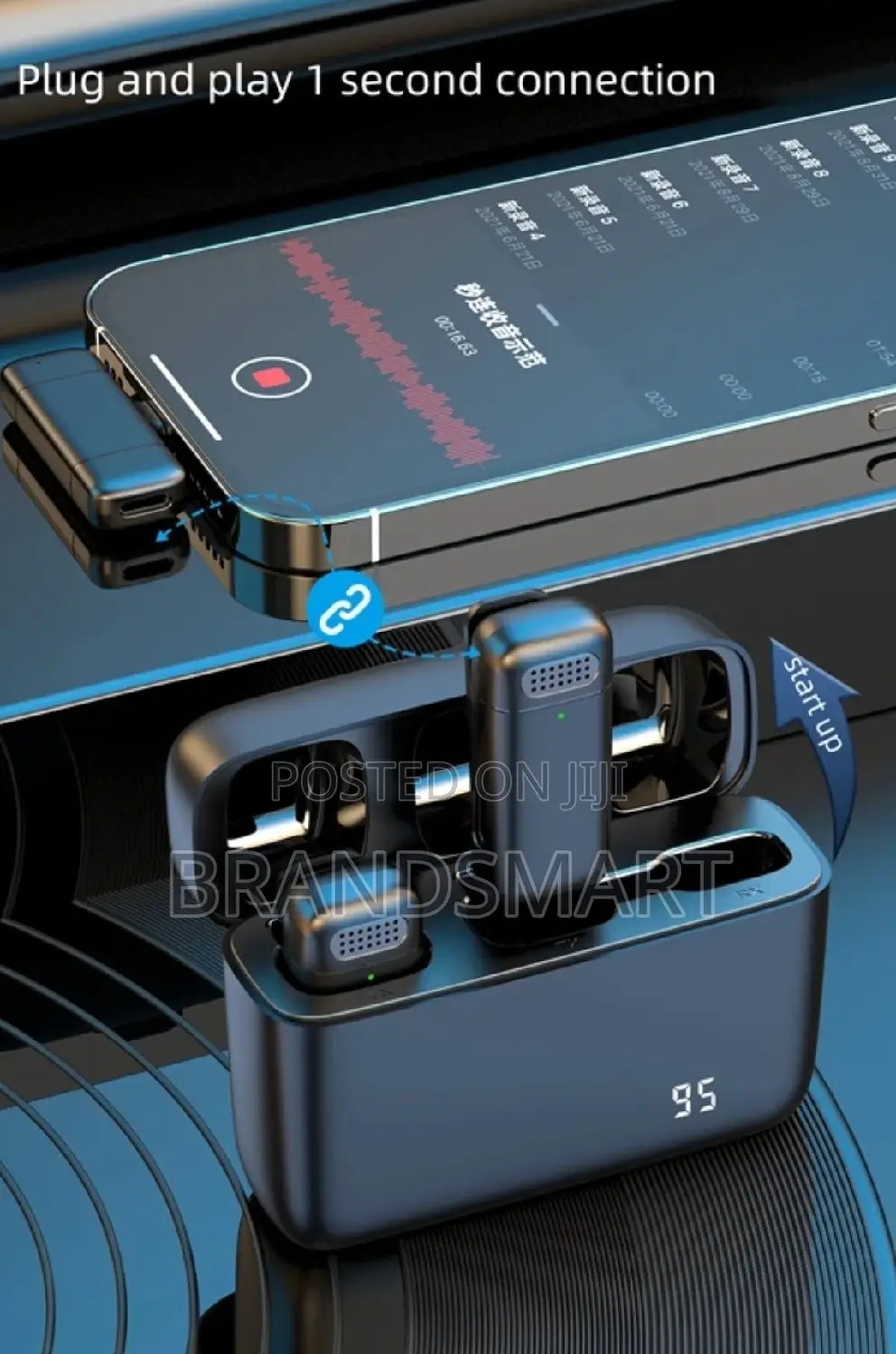 Wireless Dual Lavalier Microphone With Charging Case(2.4ghz)