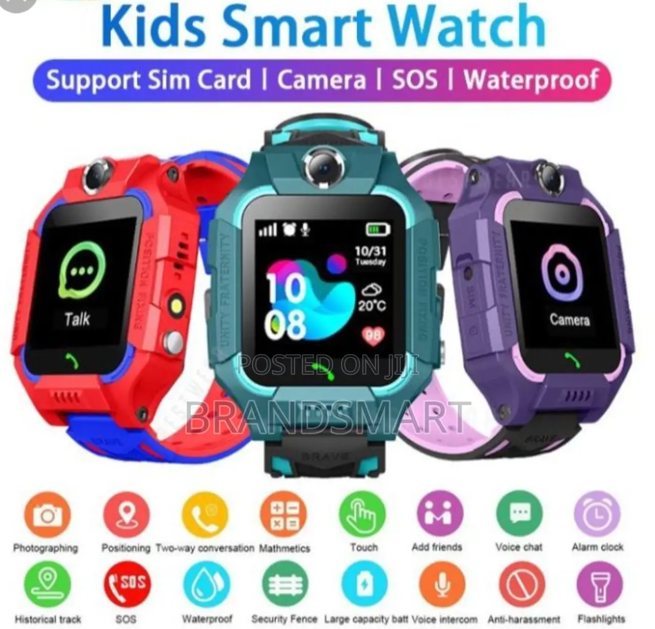 የልጆች Smart Watch (ሲም ካርድ የሚቀበል GPS ያለውl