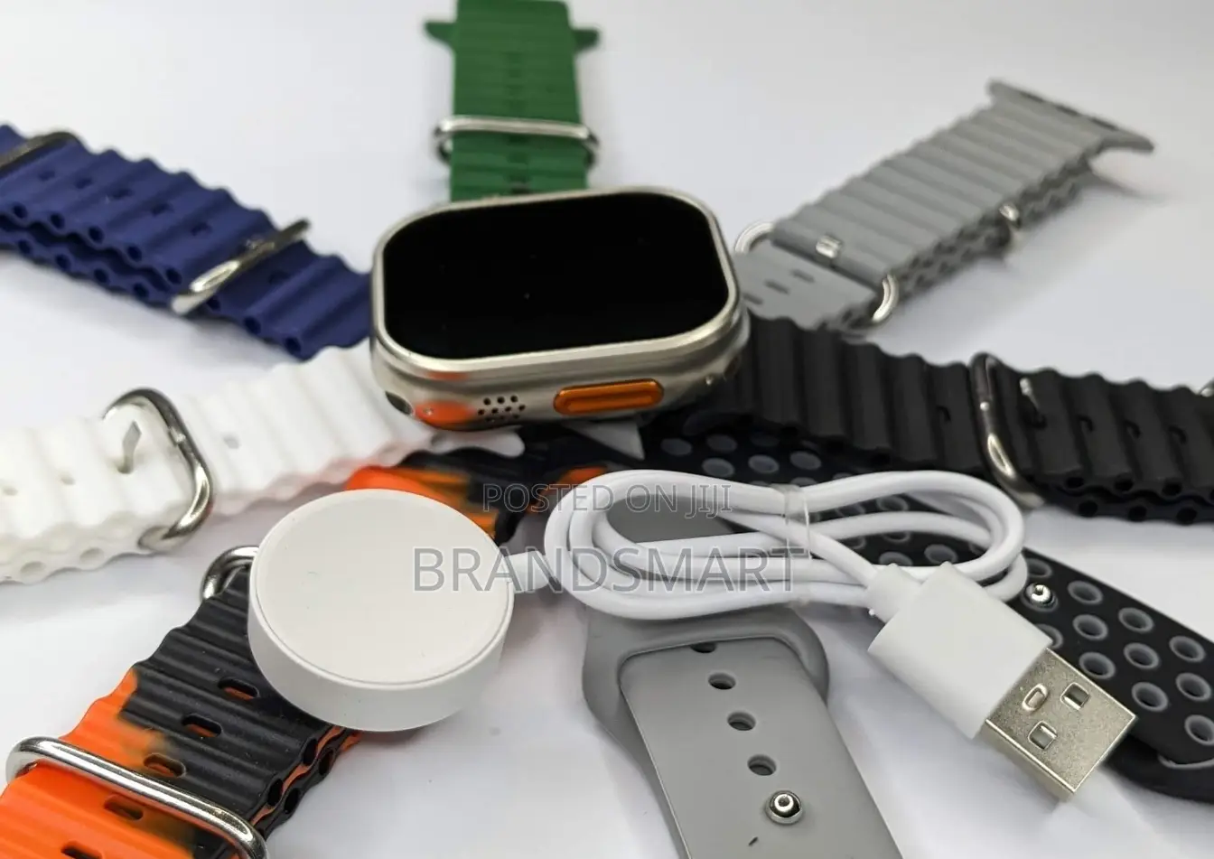 8 in 1 Ultra Smart Watch 8 መቀያየሪያ ያለው +Screen Protector ያለው