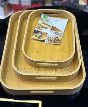 3pcs High Quality Bamboo Tray(Quality ማቅረቢያ)
