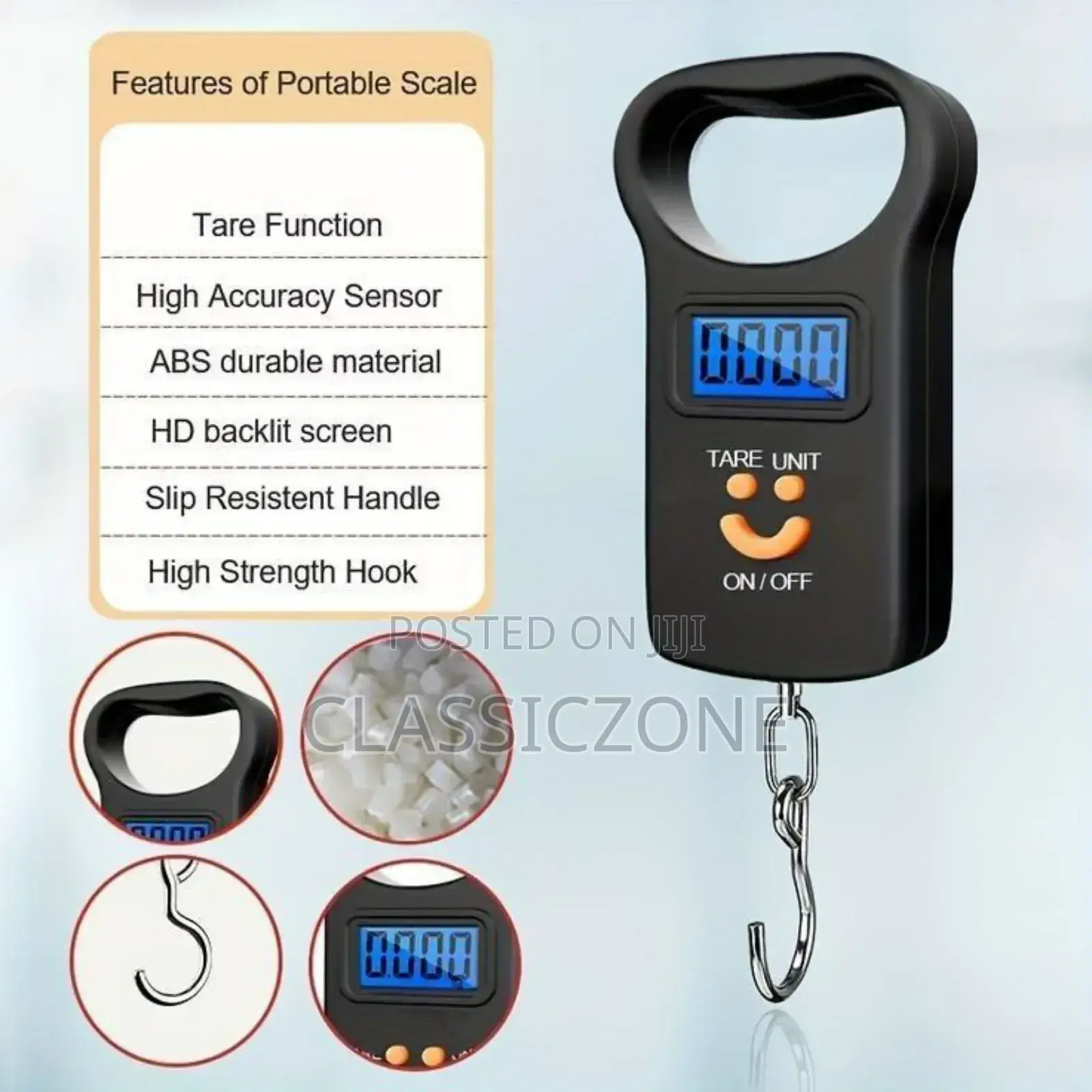 50kg በኤሌክትሮኒክስ የሚሰራ ሚዛን