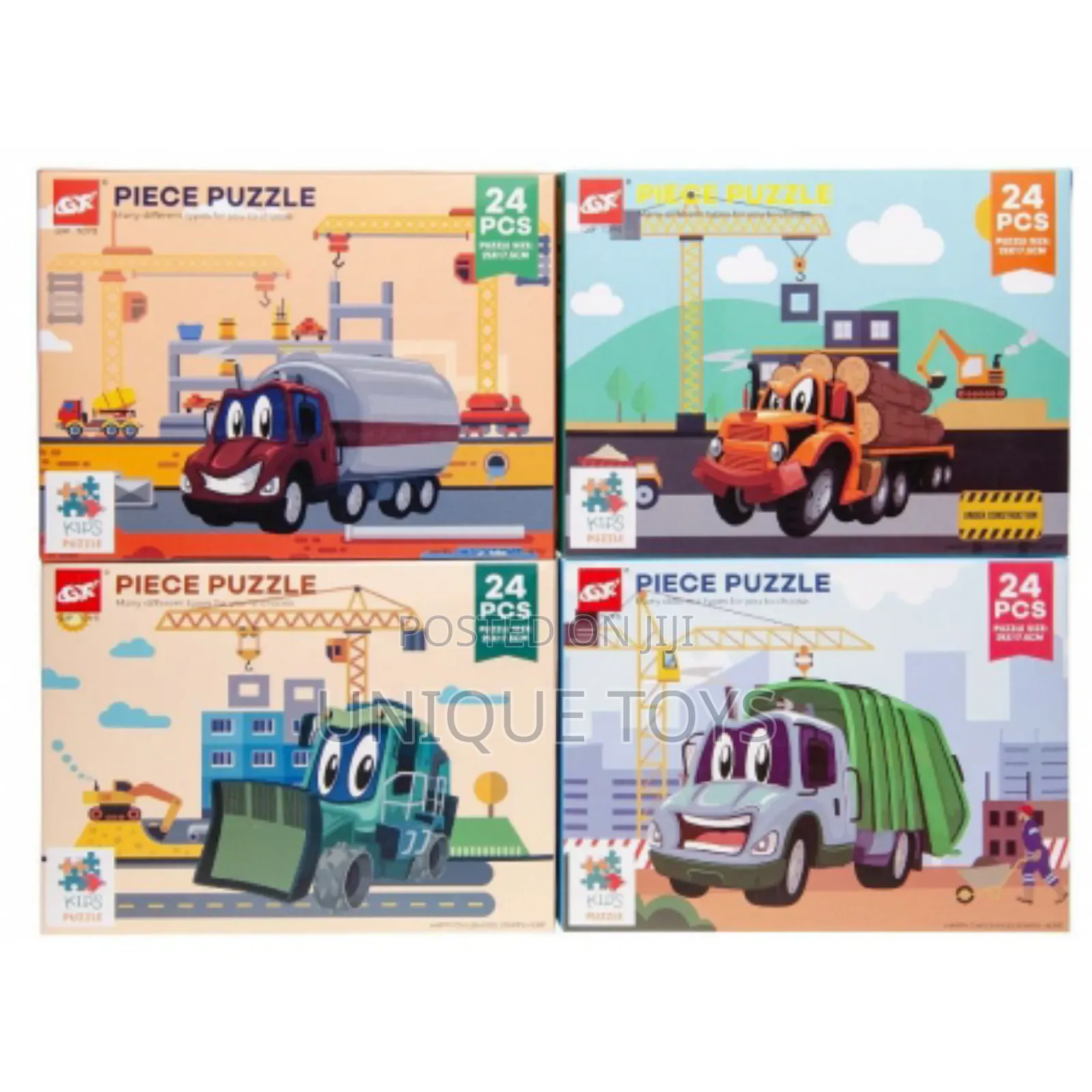 Trucks Puzzles  24 PCS  25 X 17.50 Cm