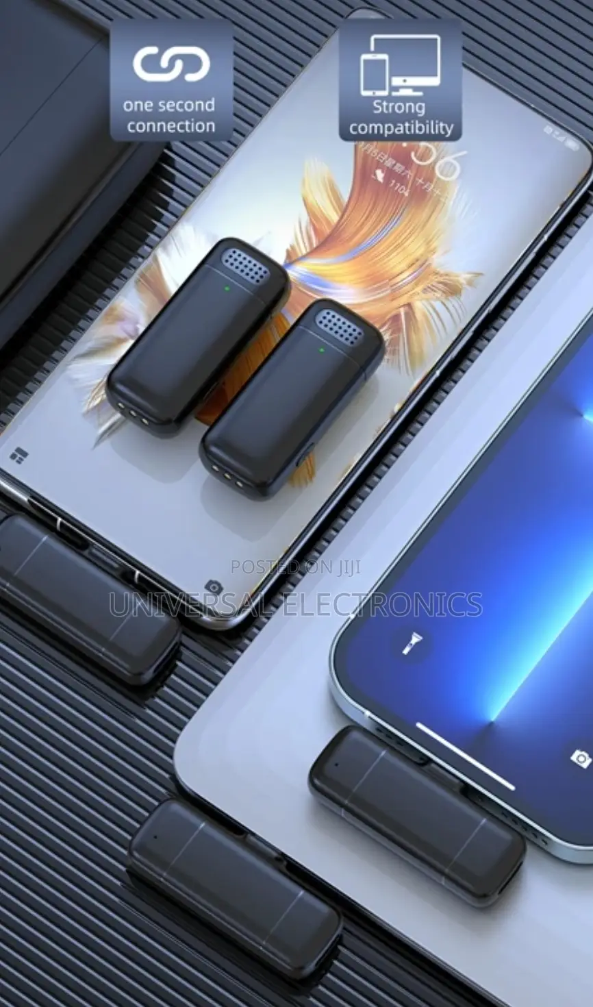 Lapel Dual Microphone Noise Reduction Audio Video Recording