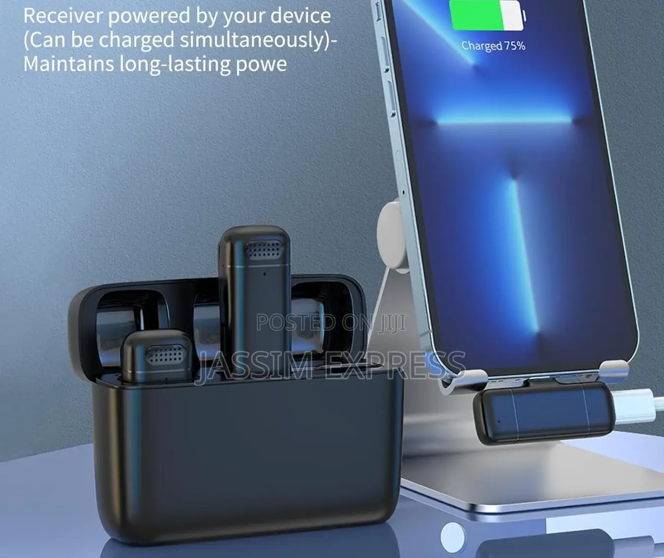 Dual Wireless Microphone With 300mah Charge Case