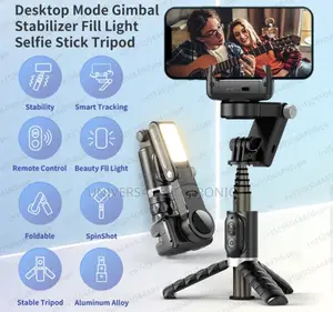 Gimbal Stabilizer + Selfie Stick + Tripod + Fill Light