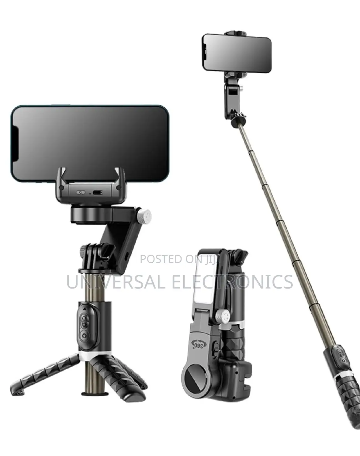 Gimbal Stabilizer + Selfie Stick + Tripod + Fill Light