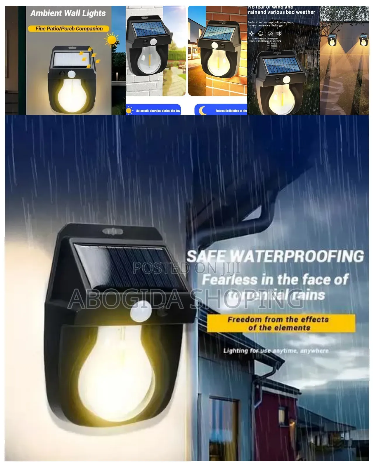 Efficient Solar-Powered Motion Sensor Light