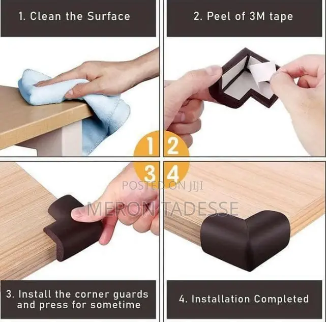 Baby Proofing Edge Protectors ጠርዝ ቢመታቸው እንዳይግዱ