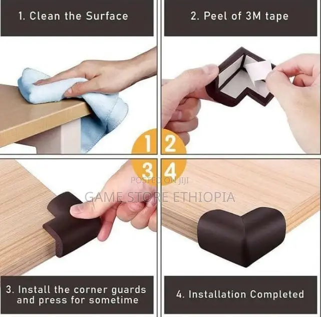 Baby Proofing Edge Protectors ጠርዝ ቢመታቸው እንዳይግዱ