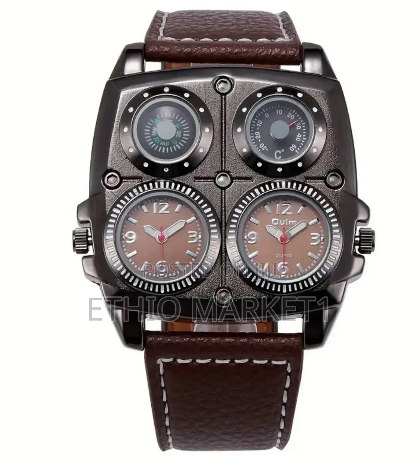 Leather Belt Men's Watch