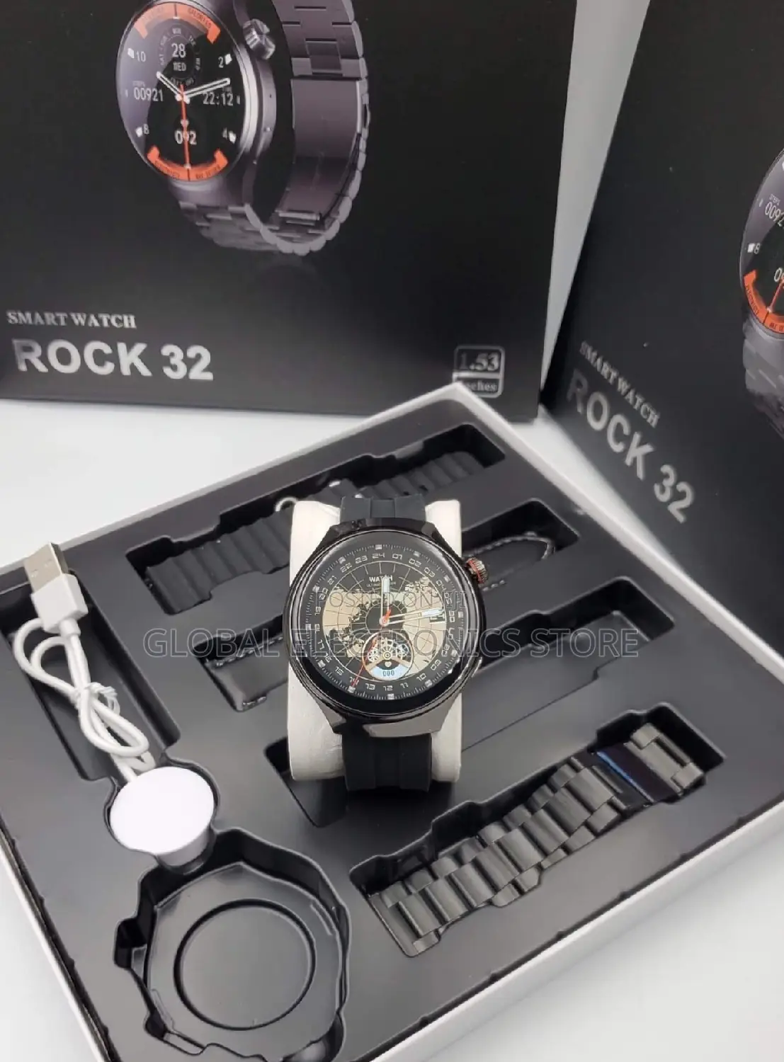 Premium Quality Rock Smart Watch(4 ማሰሪያ Belt ያለው )