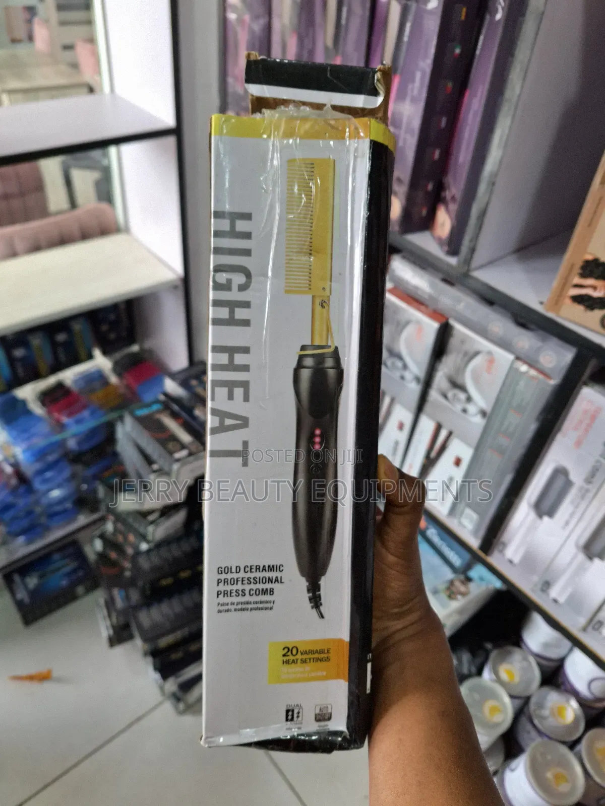 Gold Ceramic Professional Press Comb