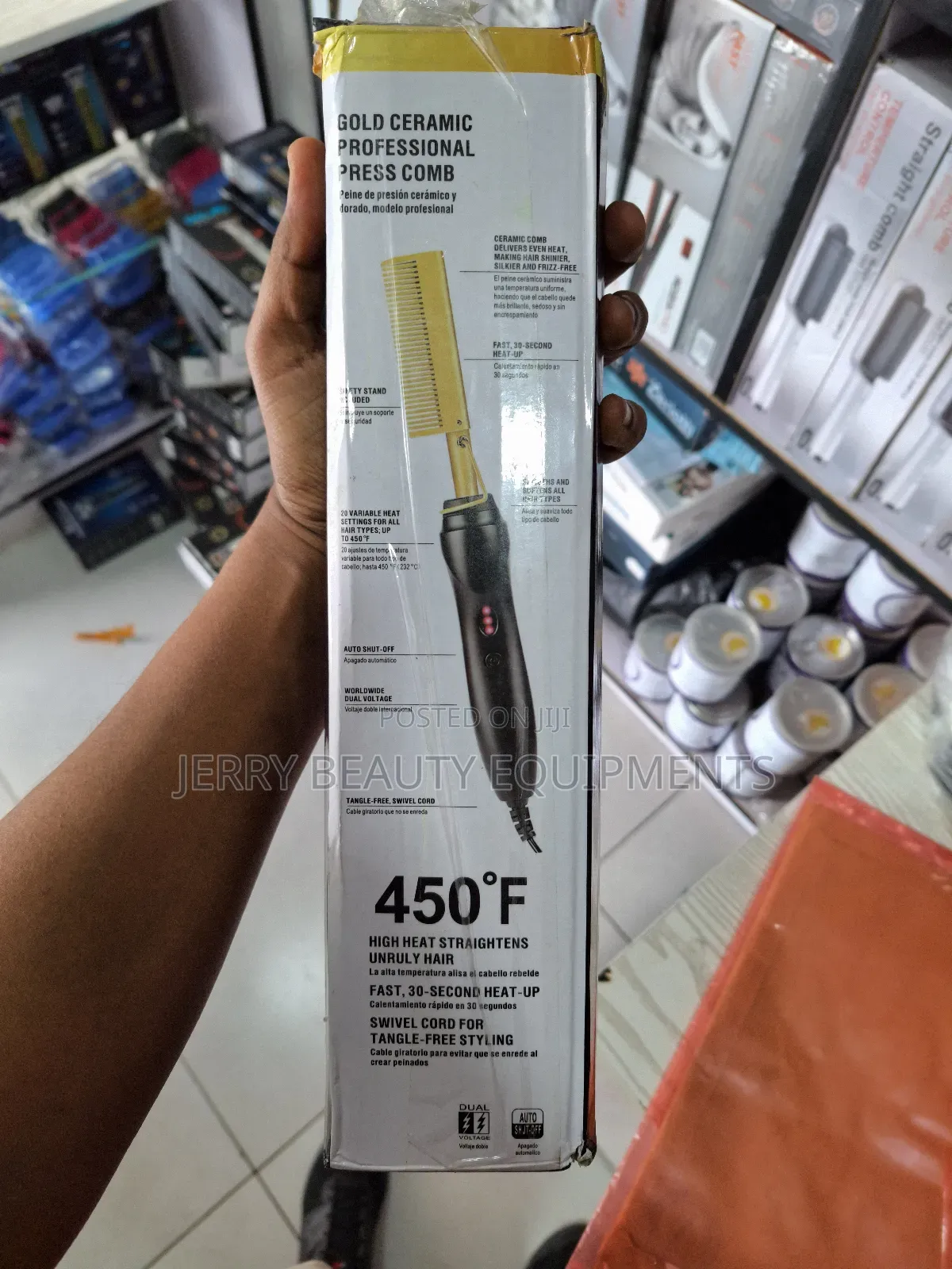 Gold Ceramic Professional Press Comb