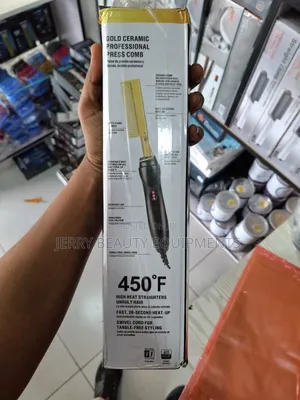 Gold Ceramic Professional Press Comb