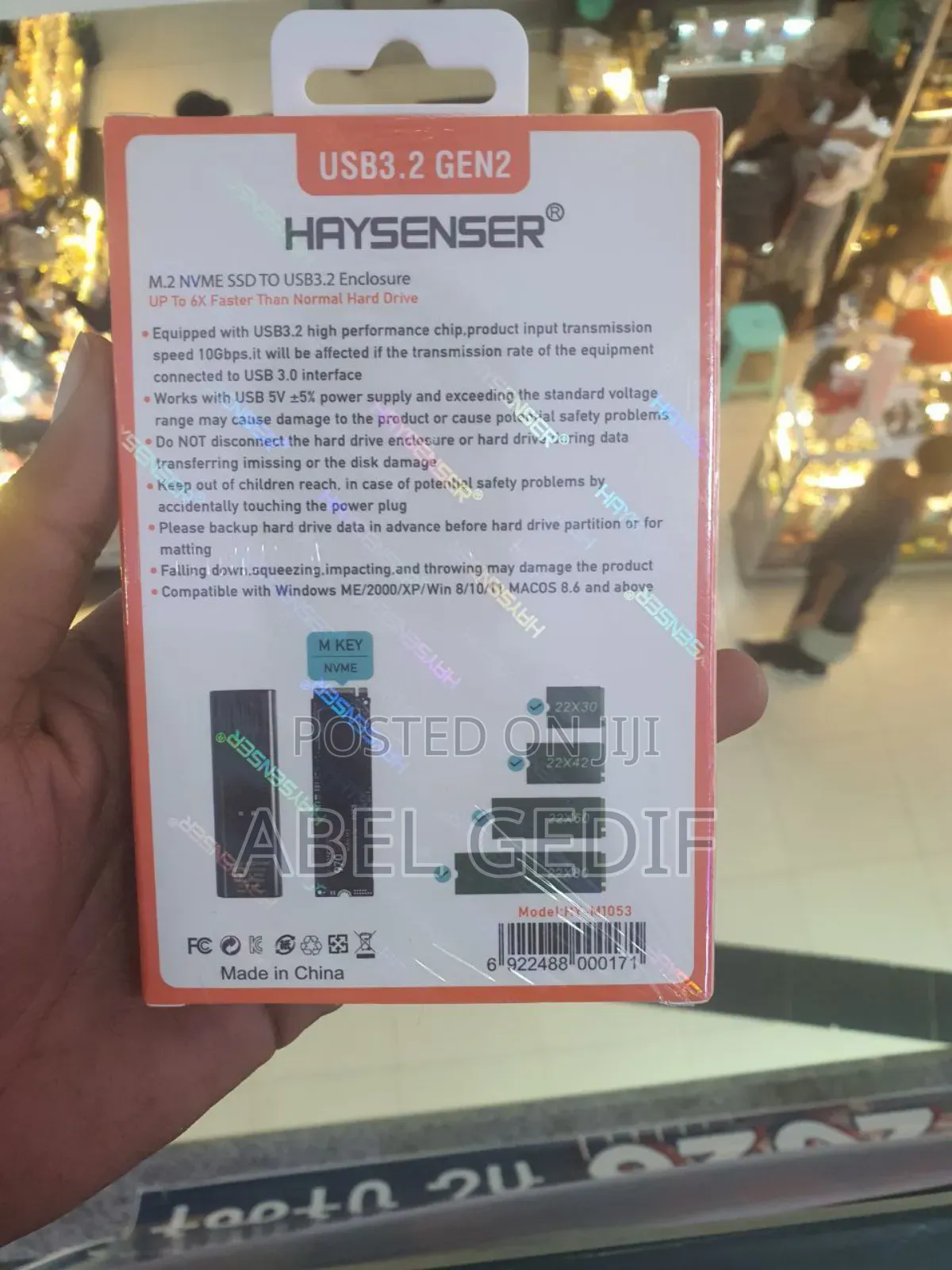 Haysenser M.2 Nvme SSD To USB 3.2 Enclosure: