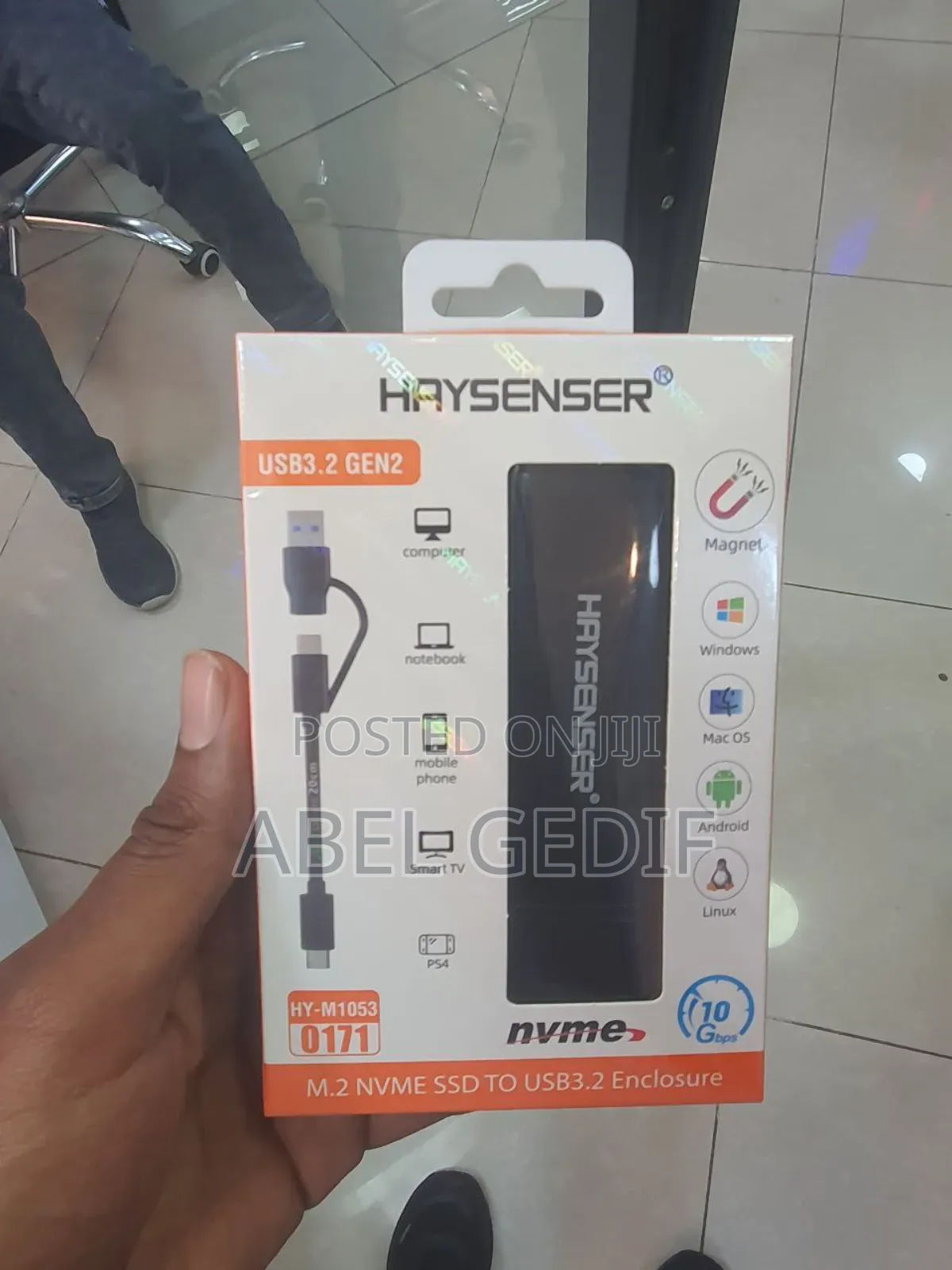 Haysenser M.2 Nvme SSD To USB 3.2 Enclosure: