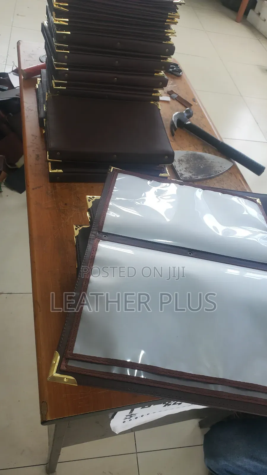 Menu Cover ከንፁህ ቆዳ የተሰራ ሜኑ ፎልደር