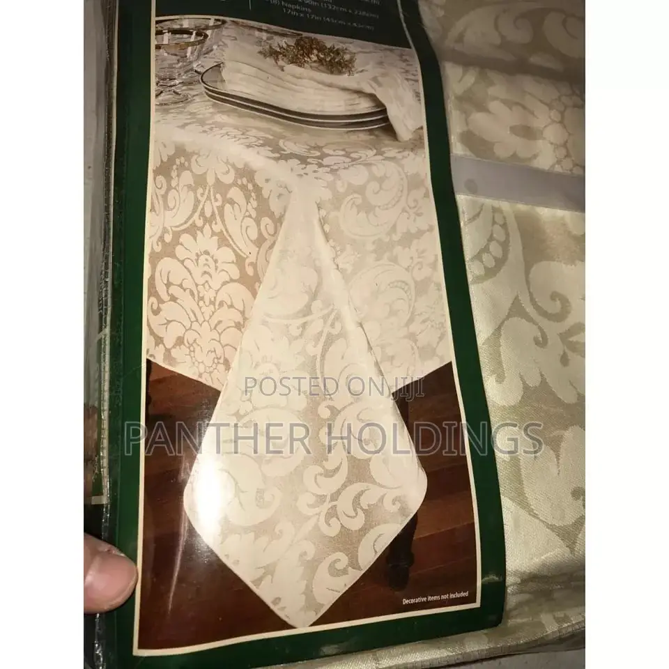 Luxury Fabric Table Cloths With Strong Vinyl Pad Underneath