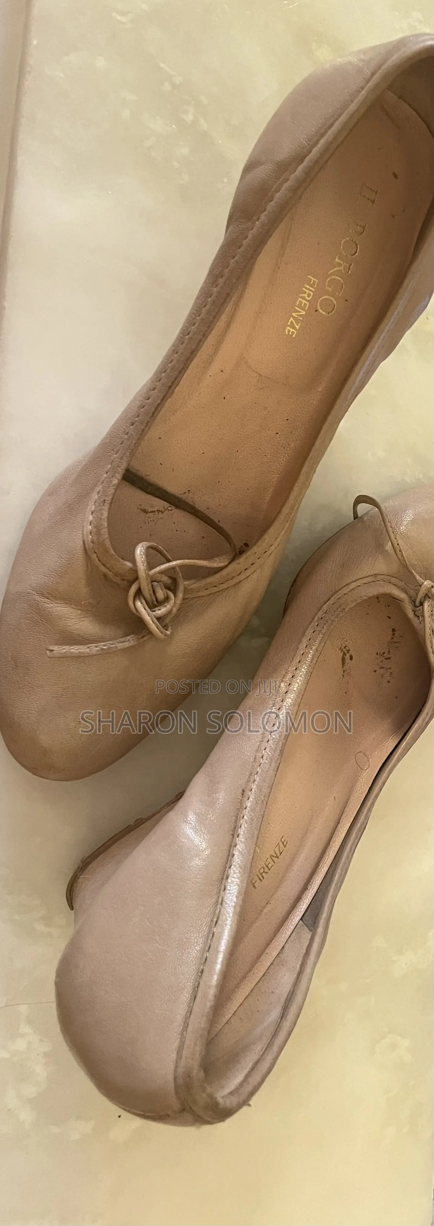 Title: Firenze Beige Wedge Shoes