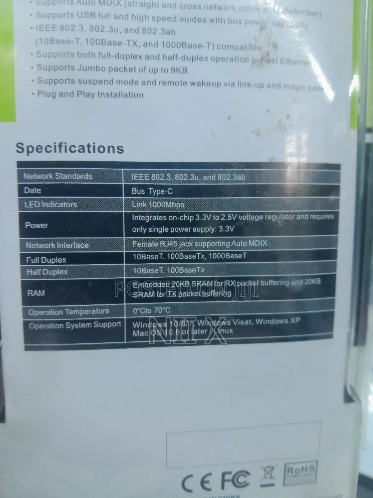 Type C ETHERNET ADAPTER