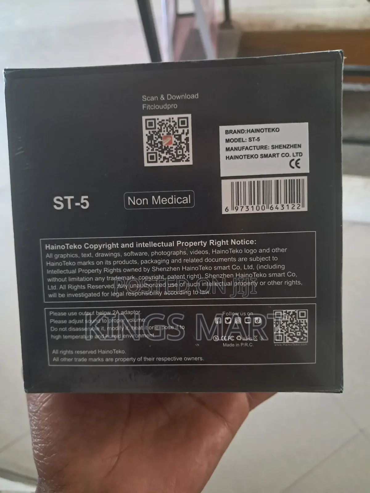 Original Hainoteko Smart Watch (Model St5 Built in Speaker)