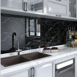 Photo - Easy-to-Apply Marble Wallpaper for Walls and Cabinets