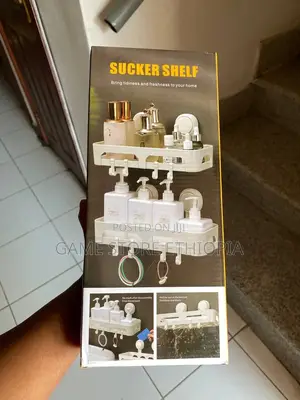 Sucker Shelf | Sticky Storage | ግርግዳ ላይ የሚለጠፍ መደርደሪያ
