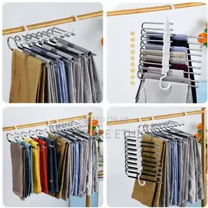 ቦታ ቆጣቢ የጅንስ መስቀያ Trouser Hanger 5in1