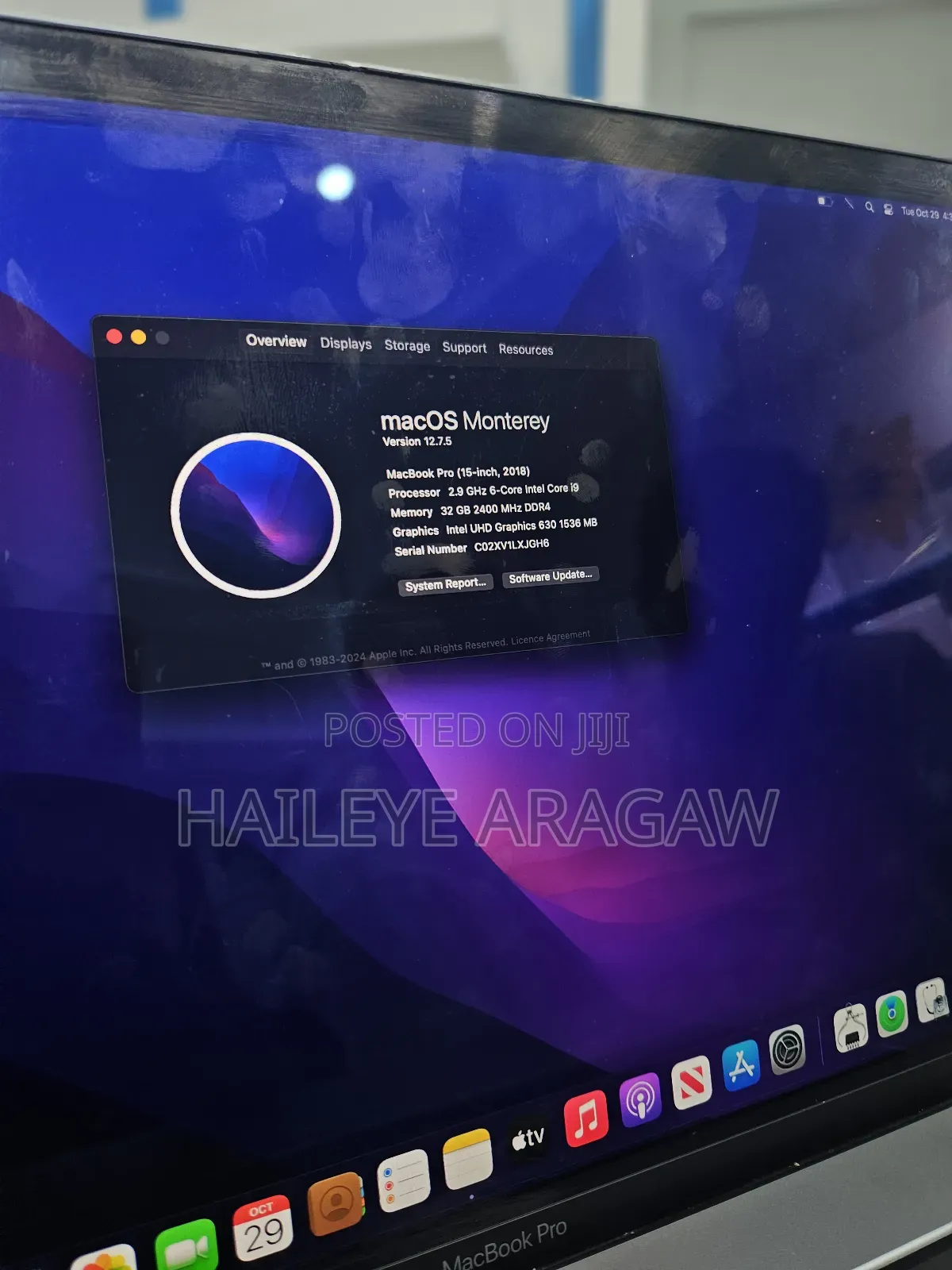 New Laptop Apple MacBook Pro 2018 32GB Intel Core I9 SSD 512GB