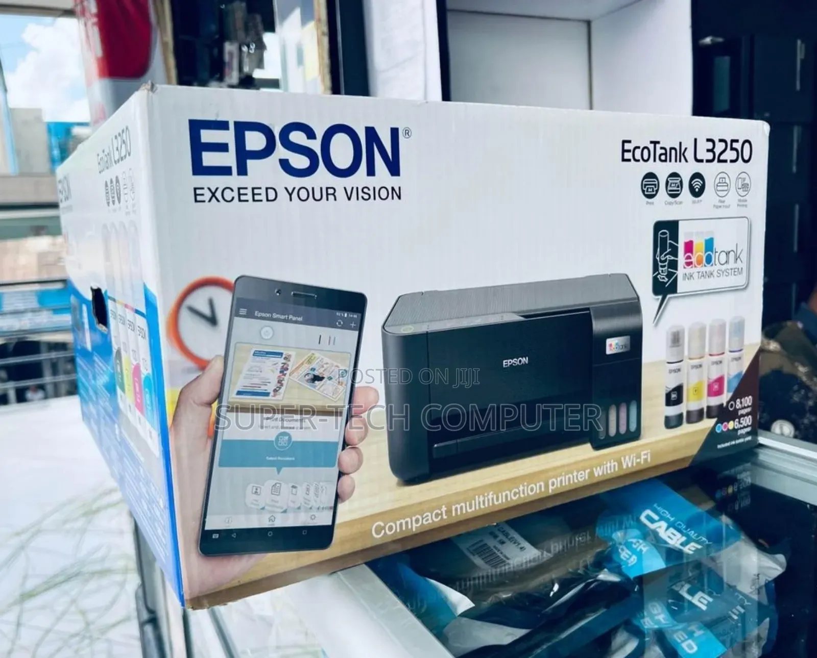 Epson L3250 Color Print and Hp 135W Black/White 3 in One