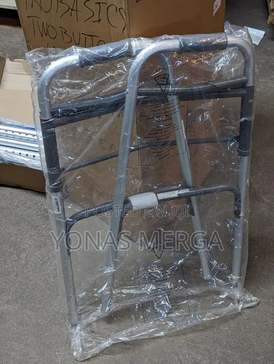 Aluminum Walker 2-Button Release Walker W/5"Wheels Adult NEW