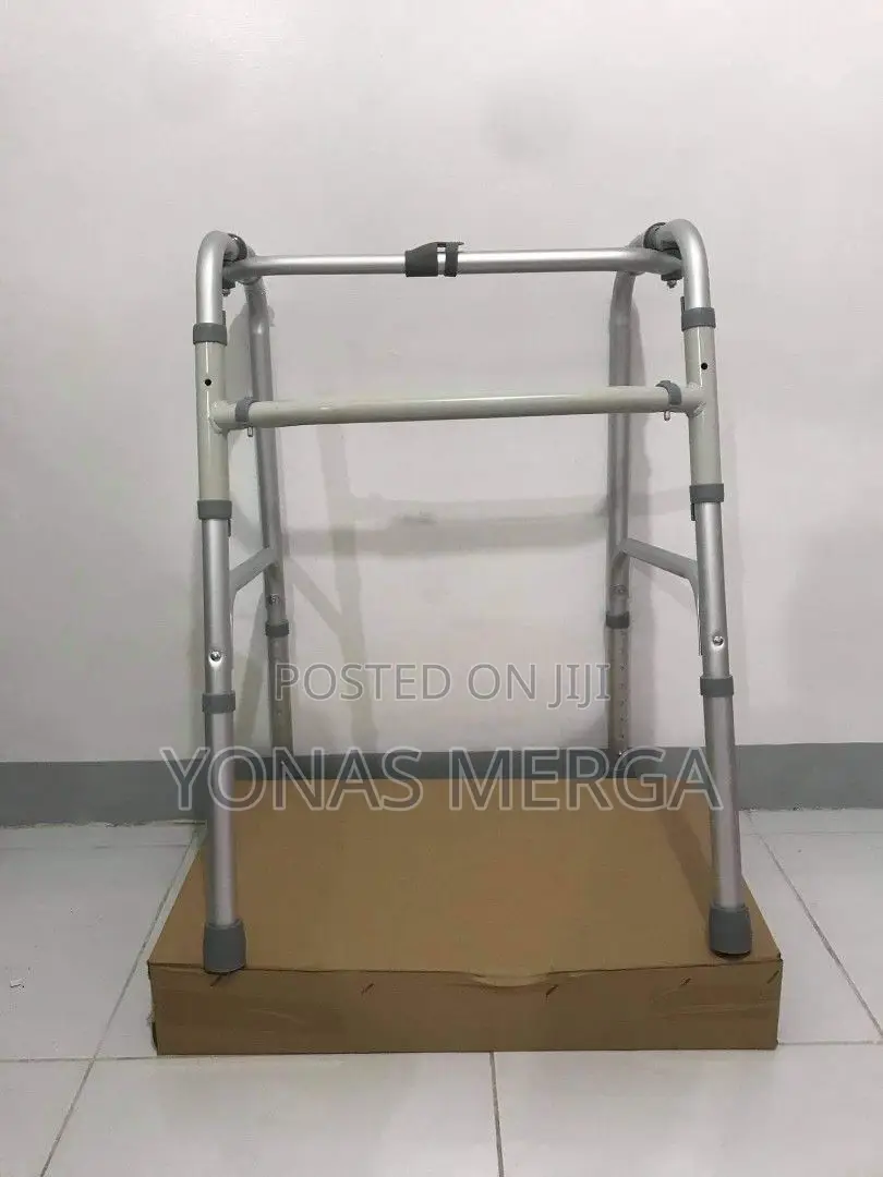 Aluminum Walker 2-Button Release Walker W/5"Wheels Adult NEW