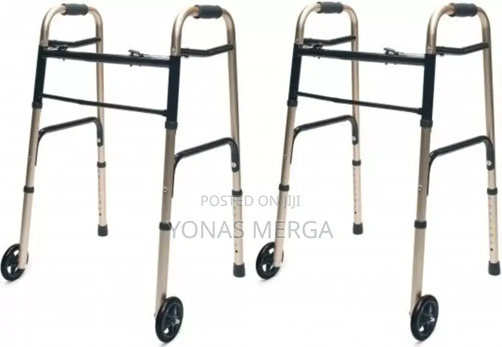 Walker Dual Release Walker With5"Front Fixed Wheels,