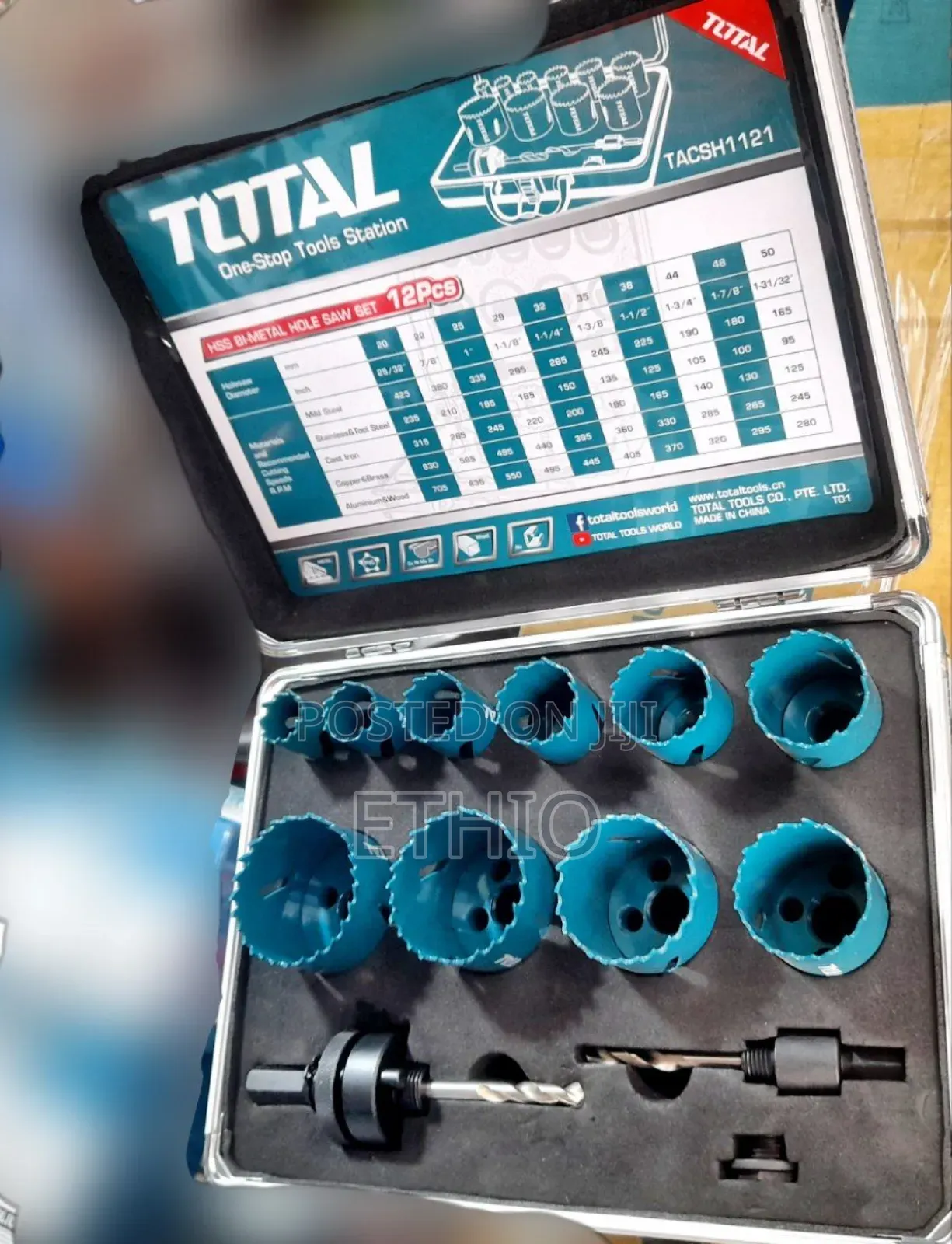 Total 12pcs Hole Saw Set