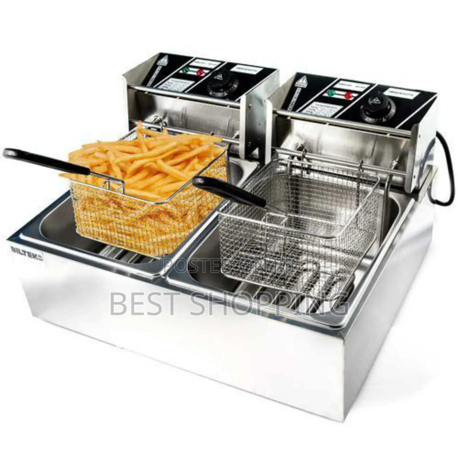 Nima Double Deep Fryer 12 Liter ኒማ ባለ ሁለት የችብስ መጥበሻ