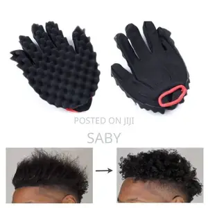 1pcs Double-Sided Hair Curl Twist Sponge Gloves