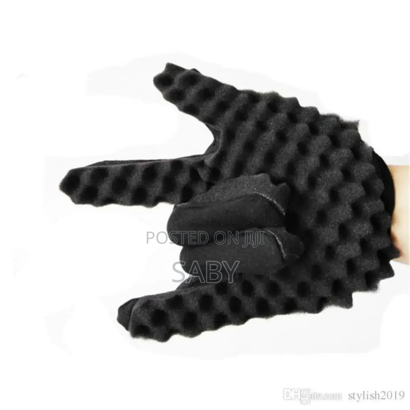 1pcs Double-Sided Hair Curl Twist Sponge Gloves