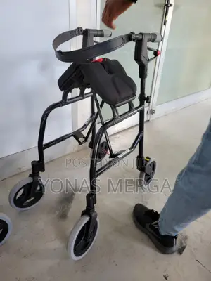 Photo - Walker/Centre-Folding 4 Wheeled Rollator/Easy, One Hand Push