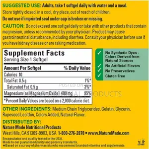 Magnesium 400 Mg 150 Softgels