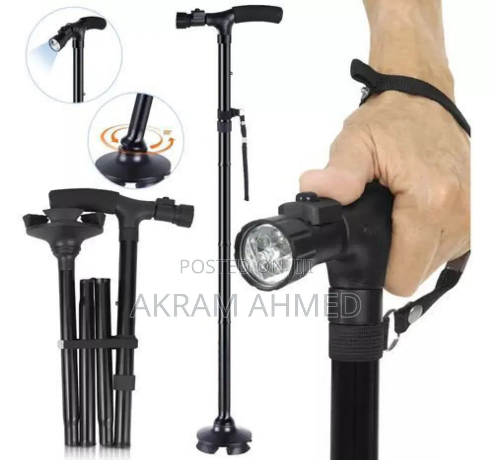 Adjustable Walking Stick With Led Light