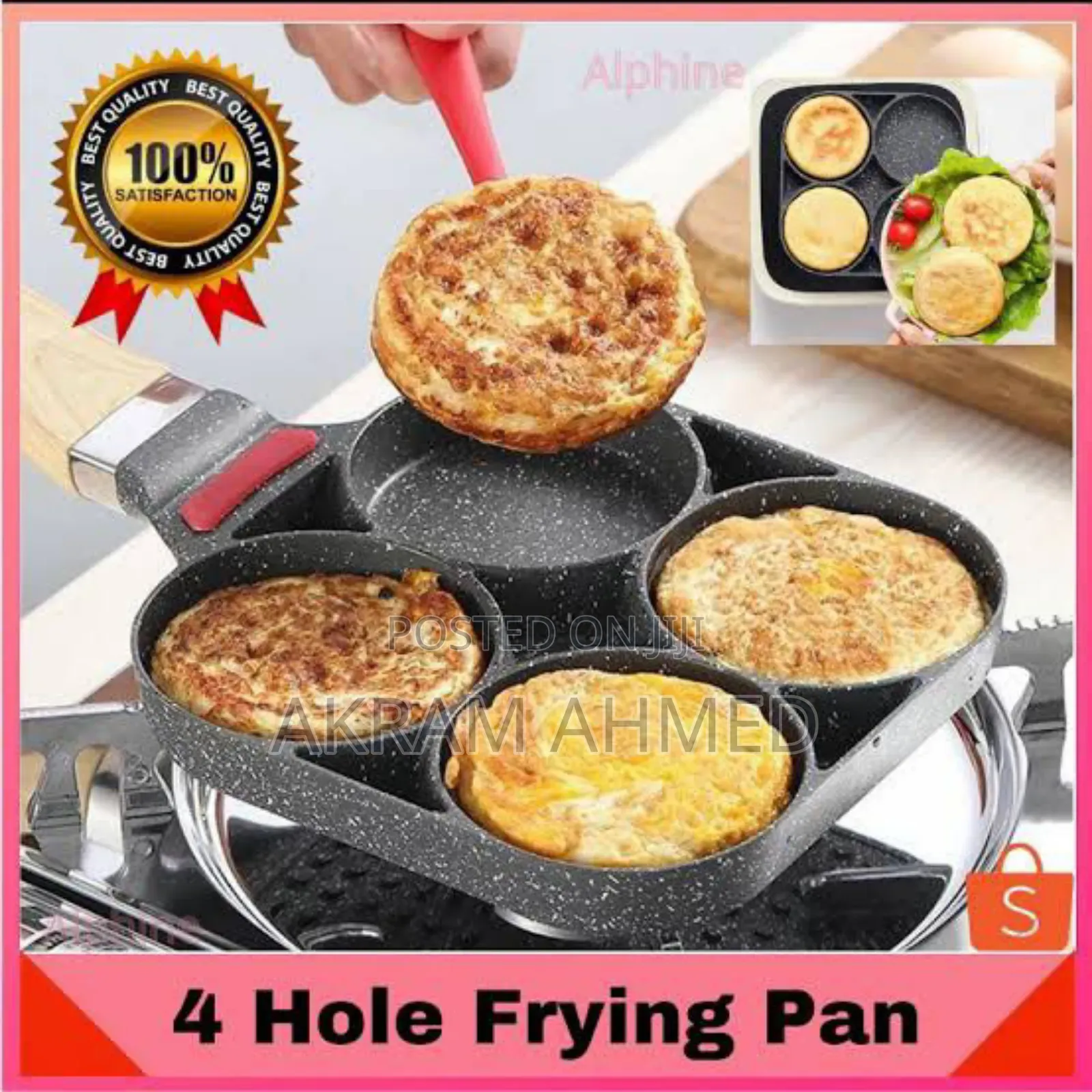 4 in 1 Flat Bottom Omelette Egg Pan