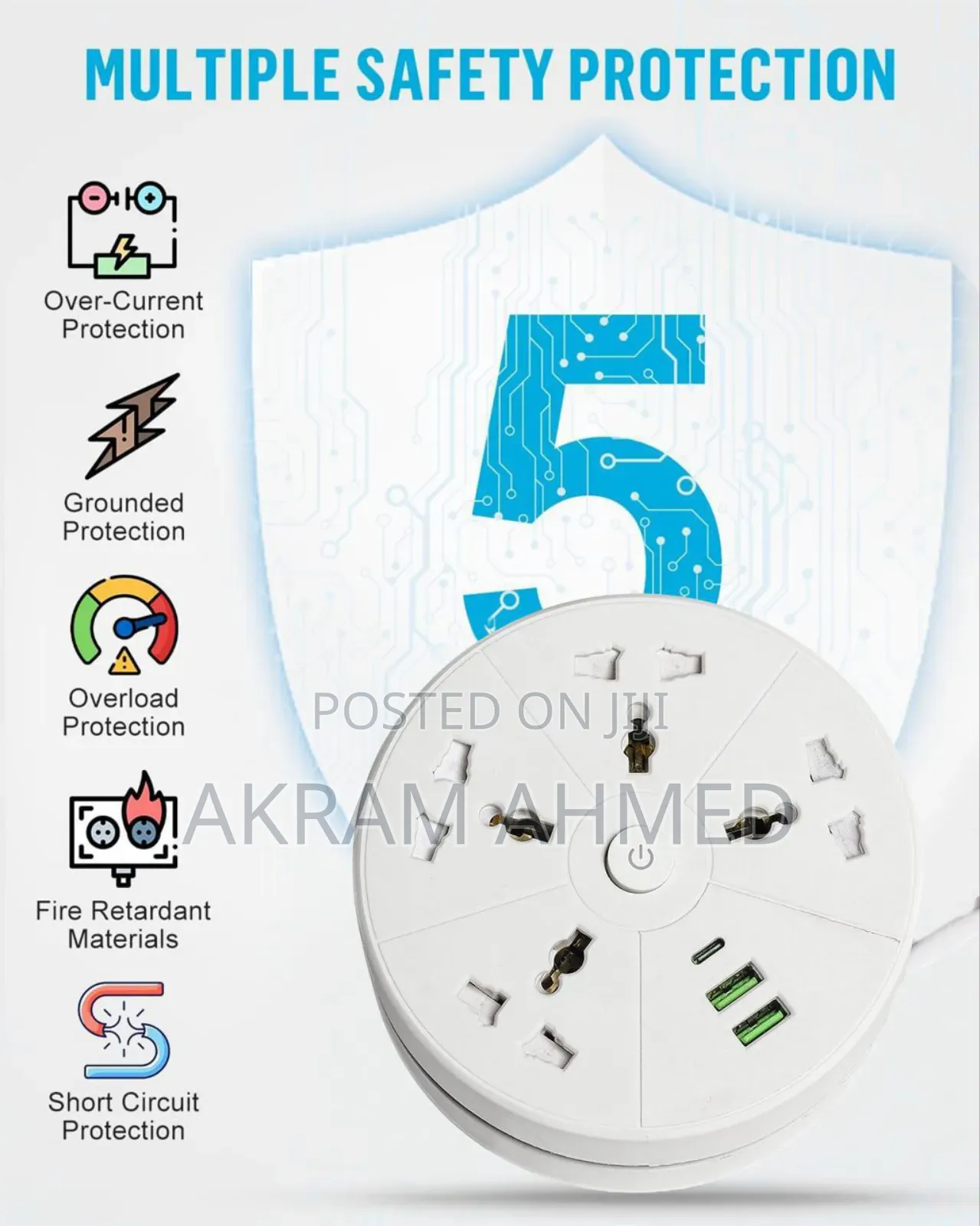 GELISTAR Power Strip Socket